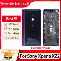 Original Housing For Sony Xperia XZ2 Back Battery Cover Rear Door Case With Camera Lens Middle frame Replacement Parts