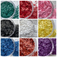 Natural Mineral Mica Flakes Glitter Colorful Quail Eggshell Powder Dust for Nail Art Gel Candle Epoxy Resin Pigment Wholesale
