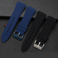 22mm Rubber Watchband Blue Color Silicone Rubber Bracelet For Guess W0247G3 W0040G3 W0040G7 Watches Band Brand Sport Watch Strap