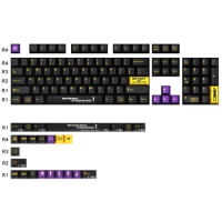 1 Set Black Gold PBT Dye Subbed Key Cap For MX Switch Mechanical Keyboard Cherry Profile Keycaps For 87 cherry 3000 68 Filco 104