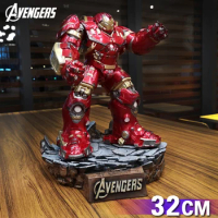 32cm Mk44 Iron Man Anti-Hulk Armored Action Figure Model Avengers 4 Marvel Periphery Large Statues Collection Displays Gift