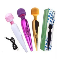 Mainan vibrat untuk wanita penggetar tahan air USB pemijat tubuh tongkat pemijat AV tongkat Vibrat c