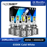 Novsight N60 H7 LED Headlight For Car H4 LED H11 9005 HB3 9006 HB4 6500K 40000LM 200W 12V LED Auto Headlamp Fog Light Bulbs