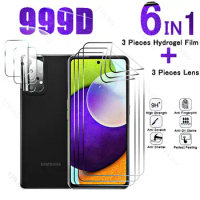 6in1 Full Cover Front Hydrogel Film for Samsung Galaxy A52 Safety Screen Protector for Samsung A 52 SM-A525F 6.5" Camera Lens HD