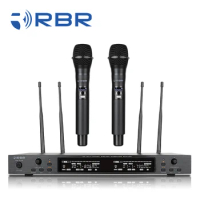 Long Range True Diversity Bm888 Uhf Professional Wireless Microphone Cordless Mic System for Stage Performance