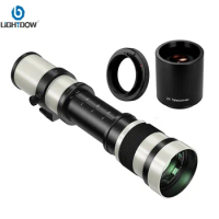 Lightdow 420-800mm F8.3 Manual Telephoto Zoom Lens With 2X Converter for Canon Nikon Sony Pentax Fujifilm Cameras