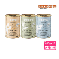 【GRAU灰樂】低敏無穀主食犬罐 400g*12入組(狗罐、狗主食罐)