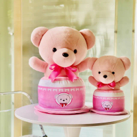 【歐比邁】12吋柔柔熊蛋糕版(熊熊 熊娃娃 柔柔熊 生日禮物1012043)