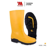Yumeida YM-6 - Sepatu Boot Pria Wanita Karet Anti Slip Air 38 Kuning