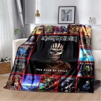 3DFashionable trend band I-IRON-MAIDEN-N plush blanket home sofa bed decoration music children's gift warmth portable blanket