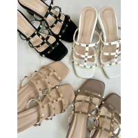 ลด 100.- ซื้อผ่านวิดีโอ Kalla lily รุ่น PR รองเท้าส้นสูงแต่งหมุด สูง2.5นิ้ว สวย เก๋ คําแนะนําผลิตภ