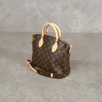 Tas LOUIS VUITTON LV LOCKIT PM ECLIPSE BROWN TOP HANDLE BAG 100% ORIGINAL 31X13X21CM