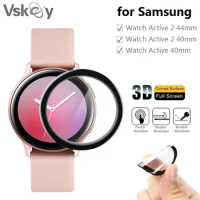 100PCS 3D Curved Soft Screen Protector for Samsung Galaxy Watch Active 2 40mm &amp; 44mm Smart Watch Full Coverage Protective Film