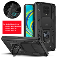 For Redmi Note 9S Case Armor Shockproof Phone Case For Xiaomi Redmi Note 9 Pro Max Note9 Magnetic Ring Holder Lens Protect Cover