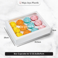 Dos DUPLEX CUPCAKE ISI 12 Kue Cupcake Box Kotak Cupcake Duplex