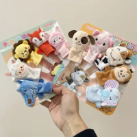 Kindergarten Story Teaching Aids Children Education Dolls Animal Plush Dolls Baby Finger puppetsDoll Baby Hand puppet Toys