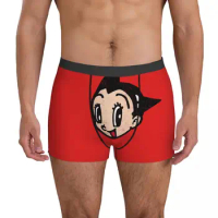 Astro Boy - Face Underpants Breathbale Panties Male Underwear Print Shorts Boxer Briefs