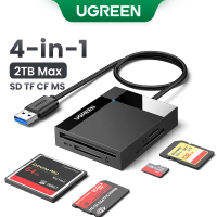เครื่องอ่านการ์ด UGREEN, 2in1 และ 4in1, รองรับการ์ด SD และ TF, รองรับสูงสุด 2TB, USB 3.0, เข้ากันได้