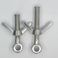 Stainless Steel Butterfly Bolt Butterfly Screw Precision Casting Parts Rigging Butterfly Screw with 
