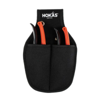 【HOKAS】兩入工具袋 尺寸L(台灣製 工具套 收納套 工具袋 腰包 加厚帆布 水電腰包 S415)