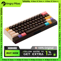 Angry Miao AM 65 LESS Hotswap RGB Backlit Custom Mechanical Keyboard Bluetooth Wireless Keyboard Pc Gamer Touch Panel Arrow Key