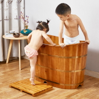 兒童泡澡桶 洗澡桶實木保溫浴桶木桶戶型洗澡泡澡浴缸木質泡浴桶