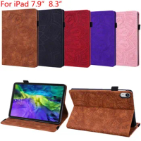 Mandala Flower Style Case For iPad Mini 2 3 4 5 6 7.9" 8.3" PU Leather TPU Shockproof Stand Pen Holder Card Slot Cover Skin