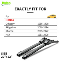 VALEO Wiper Blades Front Windshield Wipers For Honda Odyssey 1995-1998 Ridgeline 2009-2014 Shuttle 2015-2022 NSX 1991-2005
