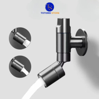 Keran air Tembok 304 Hitam Stainless Minimalis Keran air taman BLACK kamar mandi bak faucet bathroom