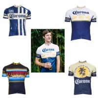 2019 classic corona cycling jersey ropa Ciclismo men Short sleeve cycling clothing maillot outdoor bike wear Retro jersey