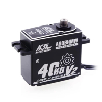 AGFRC A80BHMW V2 Robust Steel Gears 8.4V 40KG 0.085Sec Programmable Waterproof BLS RC Servo for 1/10 Scale Crawler Buggy Truck