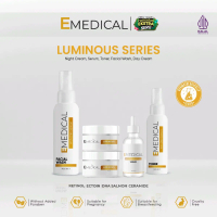 EMEDICAL 5pcs Luminous Anti Aging Series - Facial Cleanser, Toner, Serum, Day and Night cream Paket 