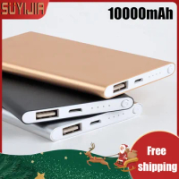 New 10000mAh Ultra Thin Portable Power Bank Fast Charging External Spare Batter for IPhone Xiaomi Huawei Cell Phone Powerbank