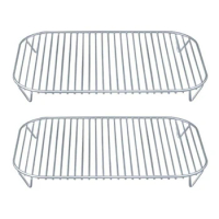 Air Fryer Rack Dehydrator Rack Stainless Steel Grilling Rack Rectangle Air Fryer Basket Tray for Woodfire Air Fryers
