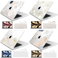4件套 新款典雅花朵 光面水晶 Macbook保護殼 2022 Mac Air13吋 A2681 A2337 M1 M2