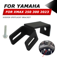 Motorcycle Accessories Fog Light Mount Bracket Driving Lamp Hidden Holder For YAMAHA XMAX300 XMAX 300 X-MAX 250 XMAX250 2023
