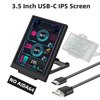 3.5 Inch IPS Type C Secondary Screen USB Display NO HDMI-compatible for Computer CPU GPU RAM HDD Monitor NO AIDA64