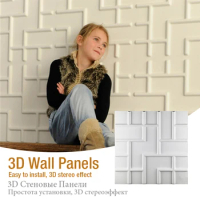 4pcs 50x50cm 3D wall sticker decorative living room ceramic tile mural waterproof 3D wall panel wallpaper bathroom kitchen