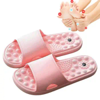 Massage Stone Shoes Acupressure Massage Slippers With Natural Stone Therapeutic Reflexology Sandals For Foot Acupoint Massage