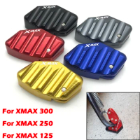 XMAX300 Motorcycle Side Stand Enlarger Pad Kickstand Support For Yamaha X-Max XMAX 300 125 250 2017 2018 2019 2020 Accessories