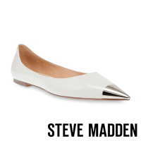 【STEVE MADDEN】MERYL-C 拼接尖頭平底鞋(白色)