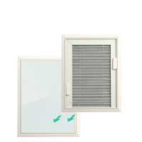 優樂悅~磁控百葉窗鋁合金單玻內置中空百葉衛生間防水遮光隔音免打孔窗簾