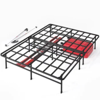 Metal Platform Bed Frame Spa Sensations 14" SmartBase® Heavy Duty Mattress Foundation Bed Bases and Frames Queen Full Size Home