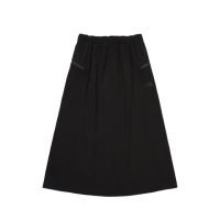 【The North Face 官方旗艦】北面女款黑色DWR防潑水長裙｜8DGTJK3