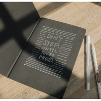 Black paper plain Notebook Hitam polos A6 A5 B5 Kertas Hitam