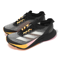 adidas 愛迪達 慢跑鞋 Adizero Boston 12 W 女鞋 黑 橘 緩衝 輪胎大底 碳板 運動鞋 愛迪達(IF9221)