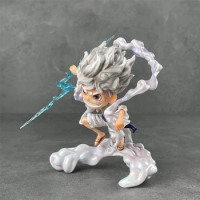 One Piece Anime Figure Sun God Nika Luffy Gear 5 Q Version Statue Action Figure Model Doll Decoration Collection Toys Gifts