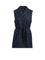 เสื้อกั๊กผู้หญิงแต่งผ่าข้าง in City Twill สี Nocturne Navy