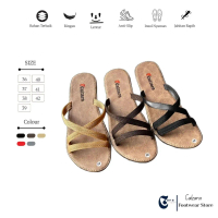 Sandal Wanita Selop Teplek Casual Webbing Polyester Anti Slip Ringan