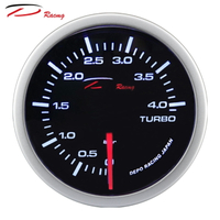 【D Racing三環錶/改裝錶】52mm單色白光 高反差 0~4BAR 機械式渦輪錶 BOOST GAUGE(增壓錶) 入門款 柴油車可用